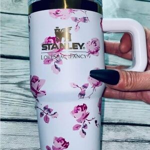 Stanley LoveShackFancy Pink Floral Travel Mug Mini (12oz)